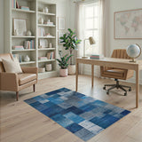 Blue Patchwork Heritage Tribal Rug