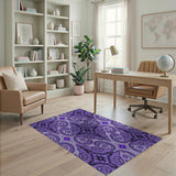 Traditional Persian Purple Ornate Persian Area Rug
