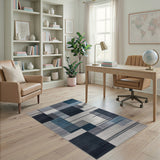 Grey Geometric Modern Modern Geometric Grey Area Rug