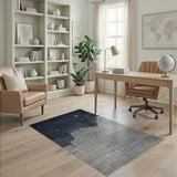 Golden Stars Night Sky Clouds Area Rug