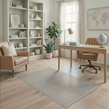 Geometric Modern Beige Checkered Woven Area Rug