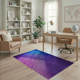 Purple to Blue Ombre Plush Area Rug