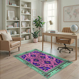 Vibrant Pink Purple Mystic Eye Area Rug
