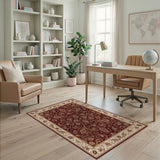 Red Floral Persian Red Area Rug