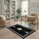 Celestial Cosmos Rug with Tribal Border