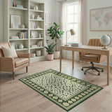 Shamrock Clover Scatter Cream Area Rug