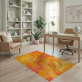 Wavy Sunset Abstract Area Rug