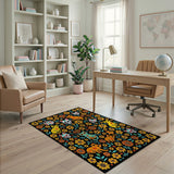 Day of the Dead Cats Marigolds Rug