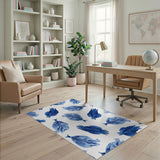 Blue Pomegranate Fruit Pattern Area Rug