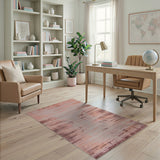 Blush Pink Distressed Abstract Area Rug