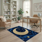 Crescent Moon Night Sky Area Rug