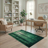 Moonlit Emerald Forest Area Rug