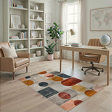 Multi-Color Geometric Overlap Area Rug