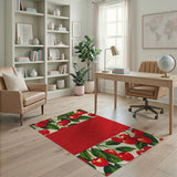 Fruit Pattern Red Cherry Fruit Pattern Area Rug