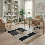 Surfboard Striped Coastal Rug