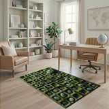 Mossy Green Egg Carton Area Rug