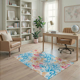 Vibrant Abstract Swirl Area Rug