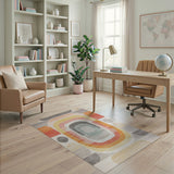 Multi-color and Patterns Geometric Modern Abstract Geometric Multi-Color Area Rug