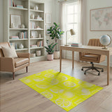 Zesty Lemon Slice Yellow Area Rug