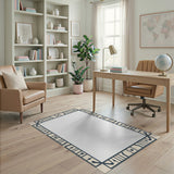 Geometric Frame Border Area Rug