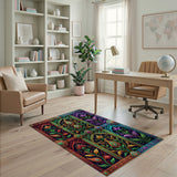 Opulent Multi-Color Persian Floral Area Rug