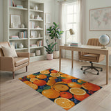 Vibrant Citrus Fruit Medley Area Rug