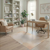 Beige Watercolor Abstract Area Rug