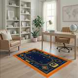 Orange Arcade Maze Area Rug