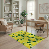 Sunny Lemon Grove Fruit Pattern Area Rug