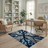 Lightning Fracture Abstract Area Rug
