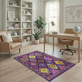 Purple Diamond Heritage Tribal Area Rug