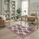 Red Elegant Red Floral Persian Area Rug