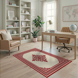 Red Red Ornate Medallion Persian Area Rug
