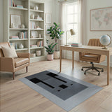 Bold Black and White Bold Black White Geometric Area Rug