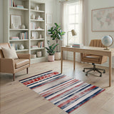 Distressed Patriotic Flag Area Rug
