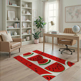 Stacked Watermelon Slices Area Rug
