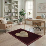 Distressed Vintage Heart Area Rug