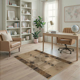 Brown and Tan Tan Southwestern Geometric Area Rug