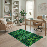 Lush Pixel Forest Geometric Area Rug