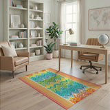 Multi-color and Patterns Vibrant Zigzag Multi-Color Southwestern Rug