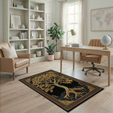 Golden Tree of Life Area Rug