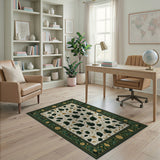 Green Leaf Persian Area Rug