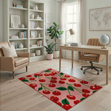 Multi-color and Patterns Cherry Fruit Pattern Area Rug