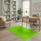 Neon Green Geometric Grid Area Rug