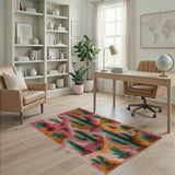 Vibrant Cactus Garden Multi-Color Area Rug