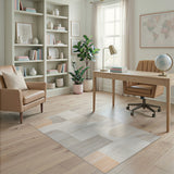 Abstract Geometric Beige Neutral Beige and Neutral Area Rug
