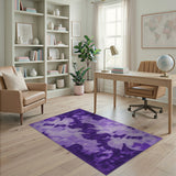 Purple Splash Abstract Area Rug