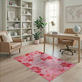 Blush Peony Pink Blush Pink Peony Floral Area Rug