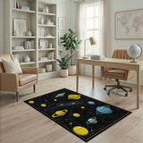 Pixel Space Galaxy Area Rug