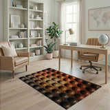 Distressed Muffin Tin Rustic Area Rug